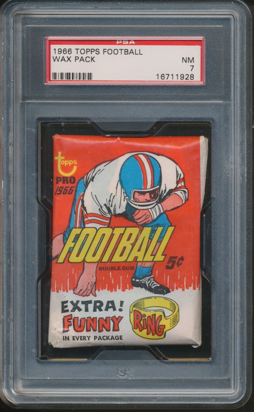 1966 Topps Football Unopened Wax Pack PSA 7