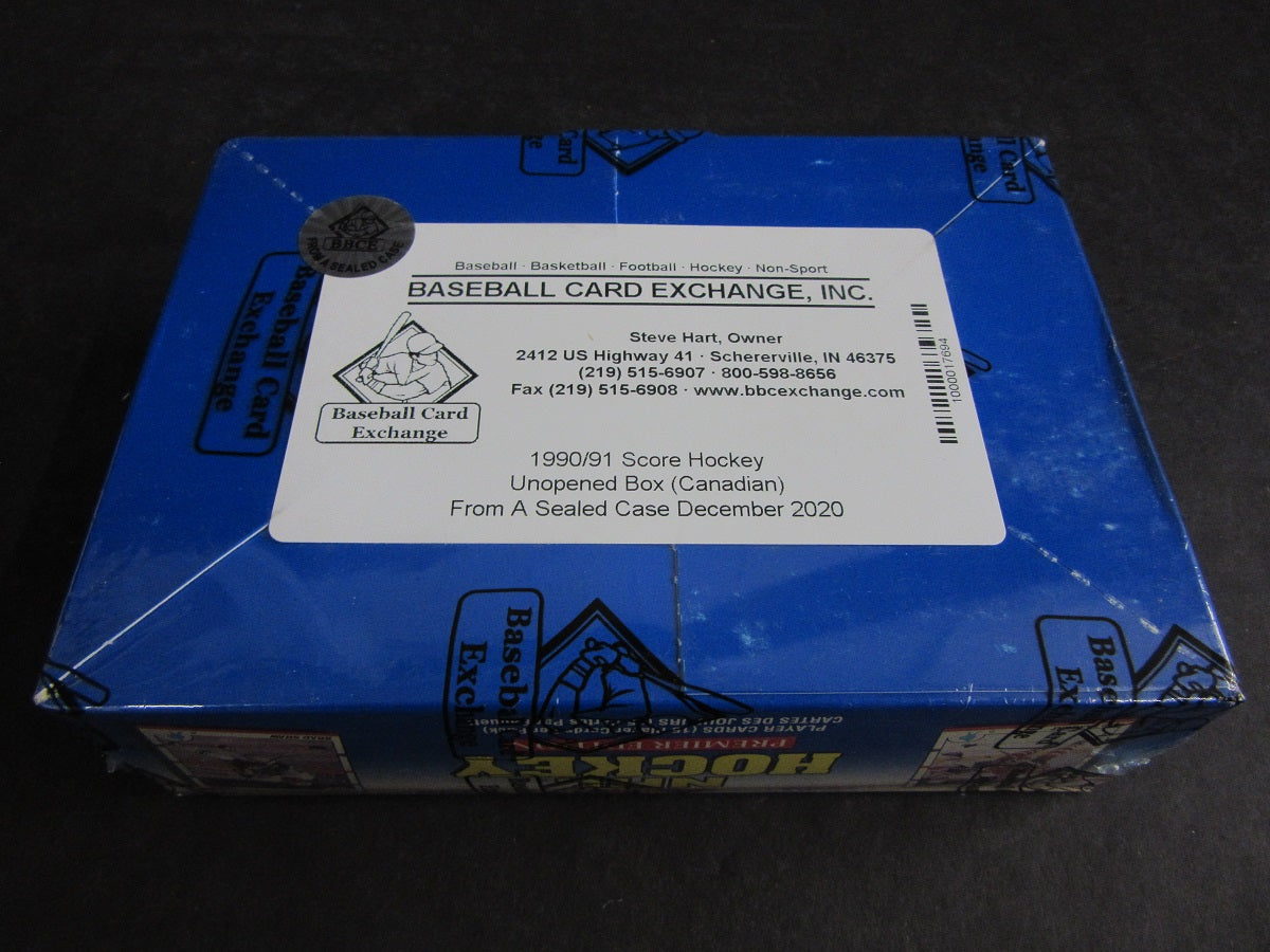 1990/91 Score Hockey Unopened Box (Canadian) (FASC)