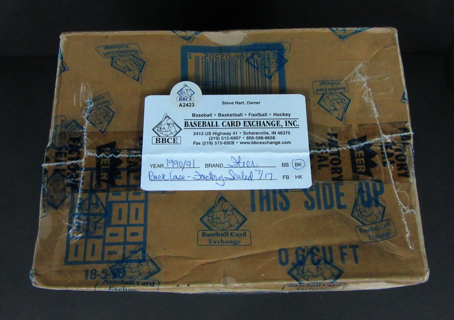 1990/91 Fleer Basketball Rack Case (3 Box) (Sealed) (BBCE)