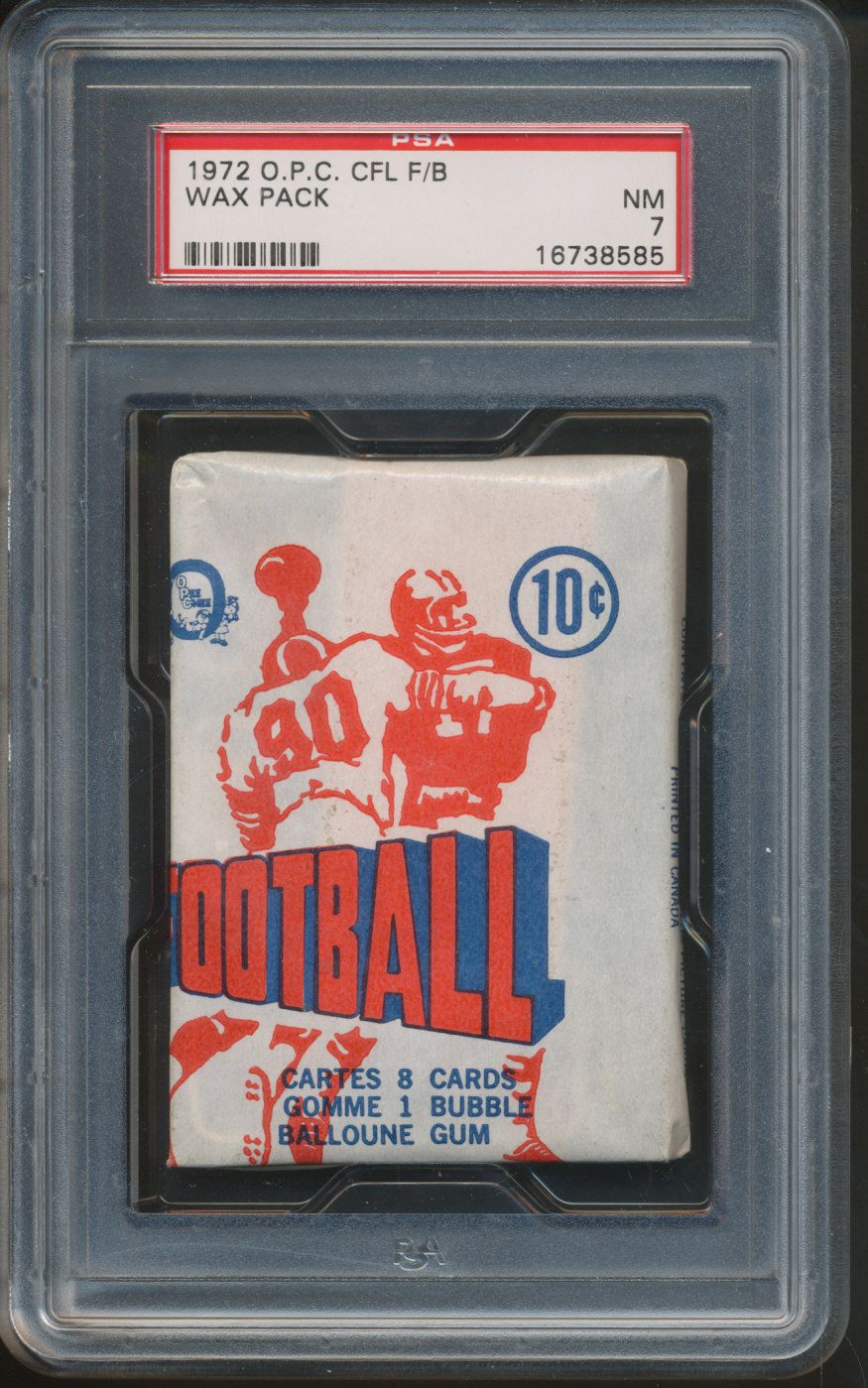 1972 OPC O-Pee-Chee Football Unopened Wax Pack PSA 7