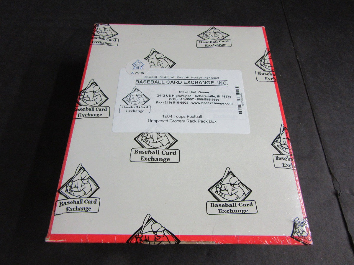 1984 Topps Football Unopened Grocery Rack Pack Box (BBCE)