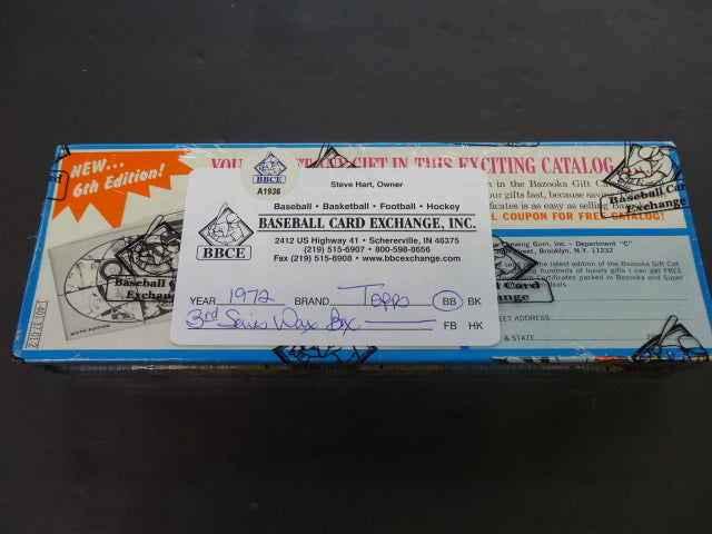 1972 Topps Baseball Unopened Series 3 Wax Box (BBCE)