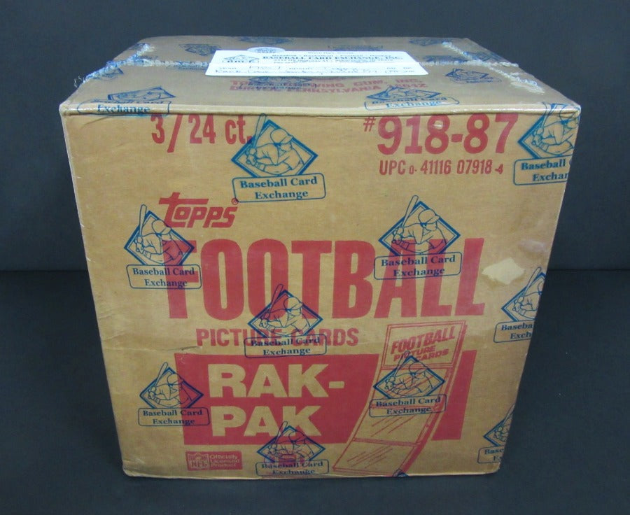 1987 Topps Football Rack Pack Case (3 Box) (Sealed)