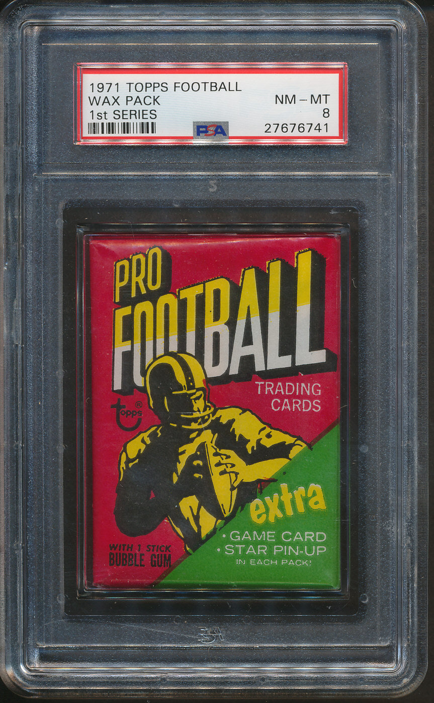 1971 Topps Football Unopened Series 2 Wax Pack PSA 8