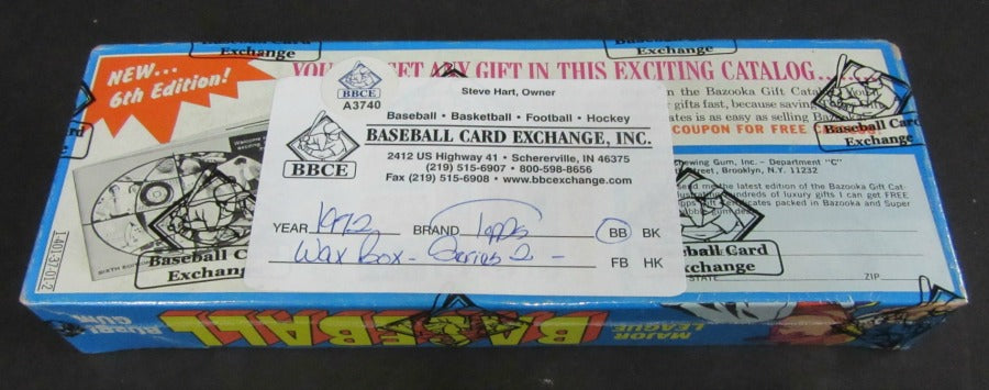 1970 Topps Baseball Unopened Series 4 Wax Box