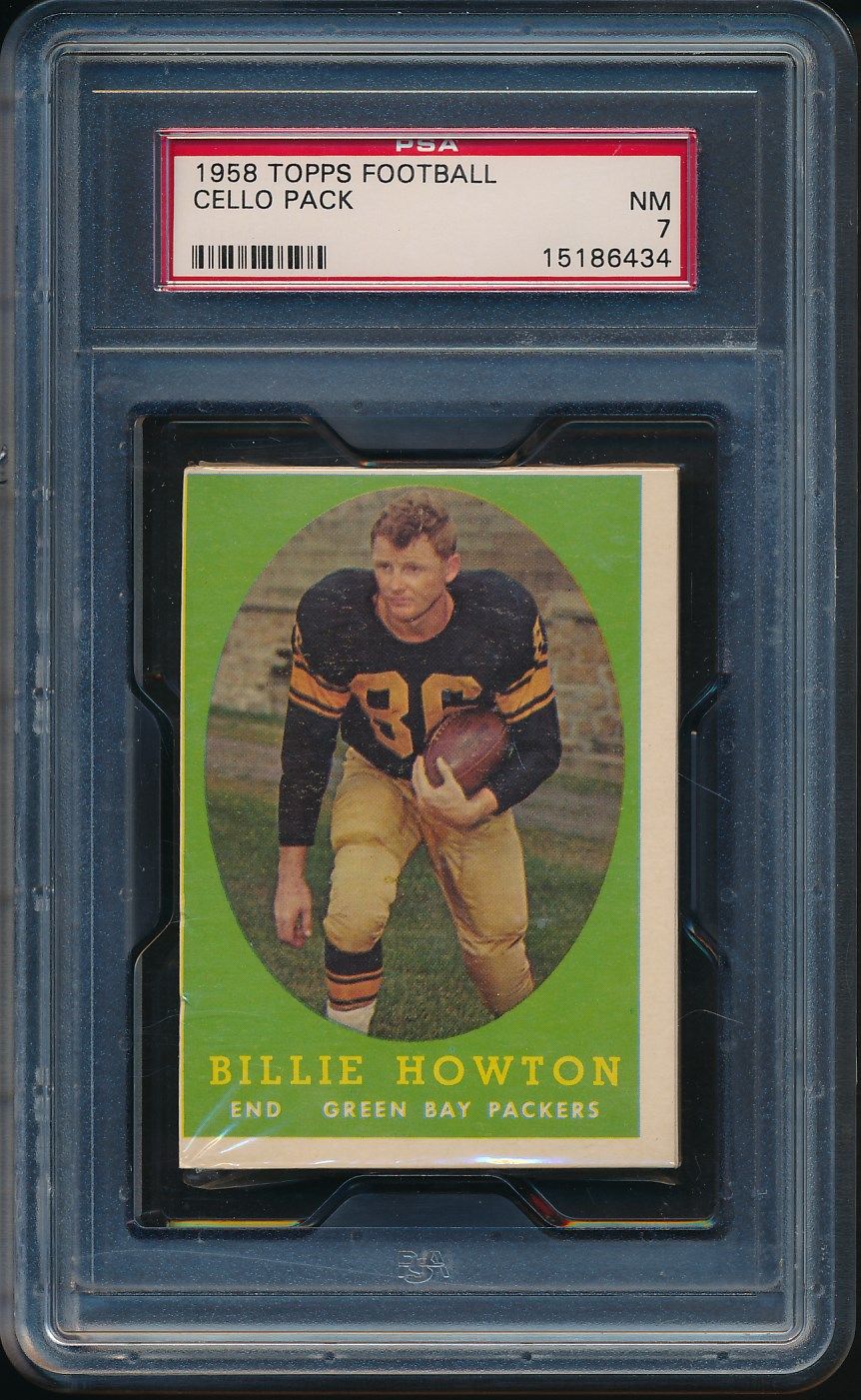 1958 Topps Football Unopened Cello Pack PSA 7