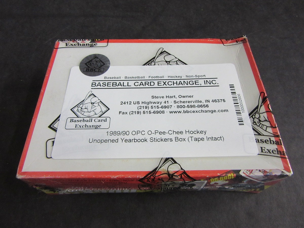 1989/90 OPC O-Pee-Chee Hockey Stickers Unopened Box (Tape) (BBCE)