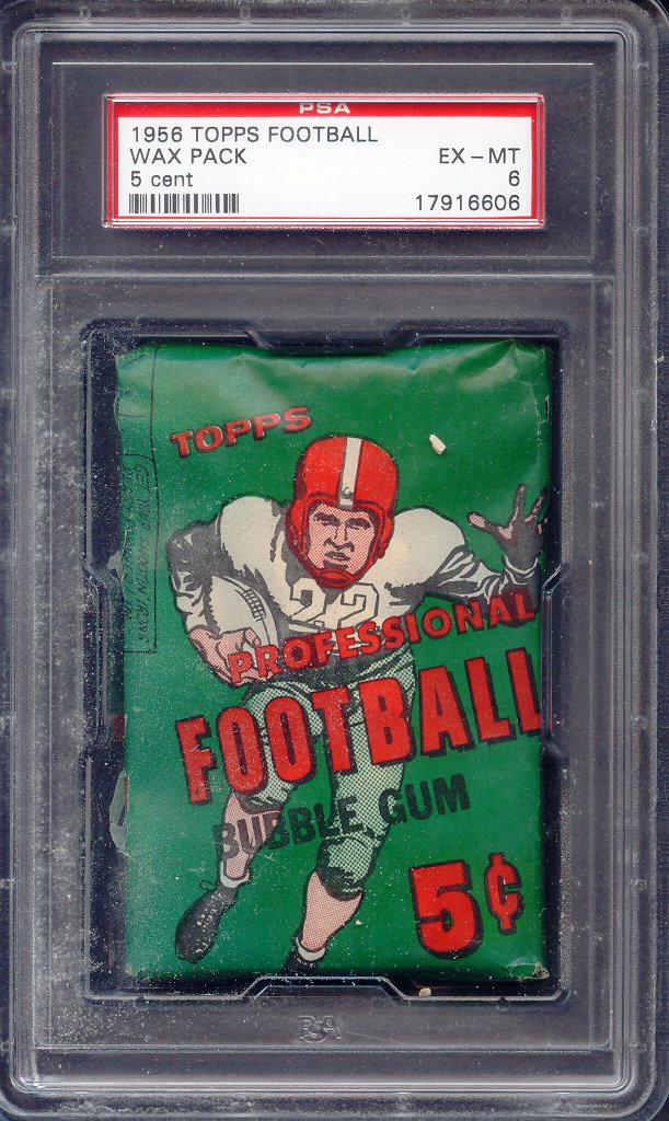 1956 Topps Football Unopened Wax Pack PSA 6