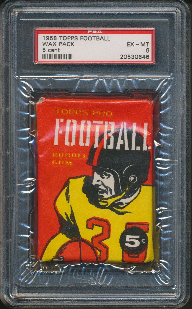 1958 Topps Football Unopened Wax Pack PSA 6