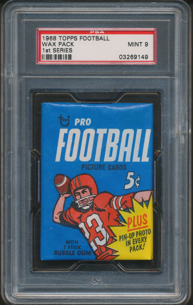 1968 Topps Football Unopened 1st Series Wax Pack PSA 9