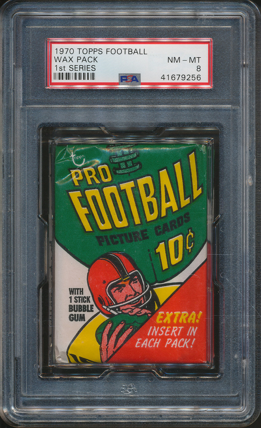 1970 Topps Football Unopened Series 1 Wax Pack PSA 8