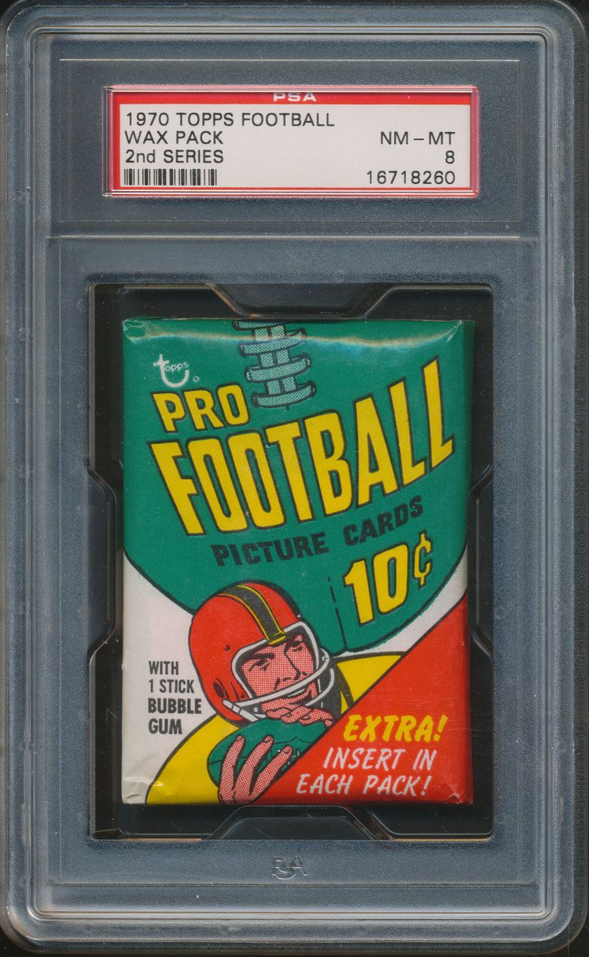 1970 Topps Football Unopened Series 2 Wax Pack PSA 8