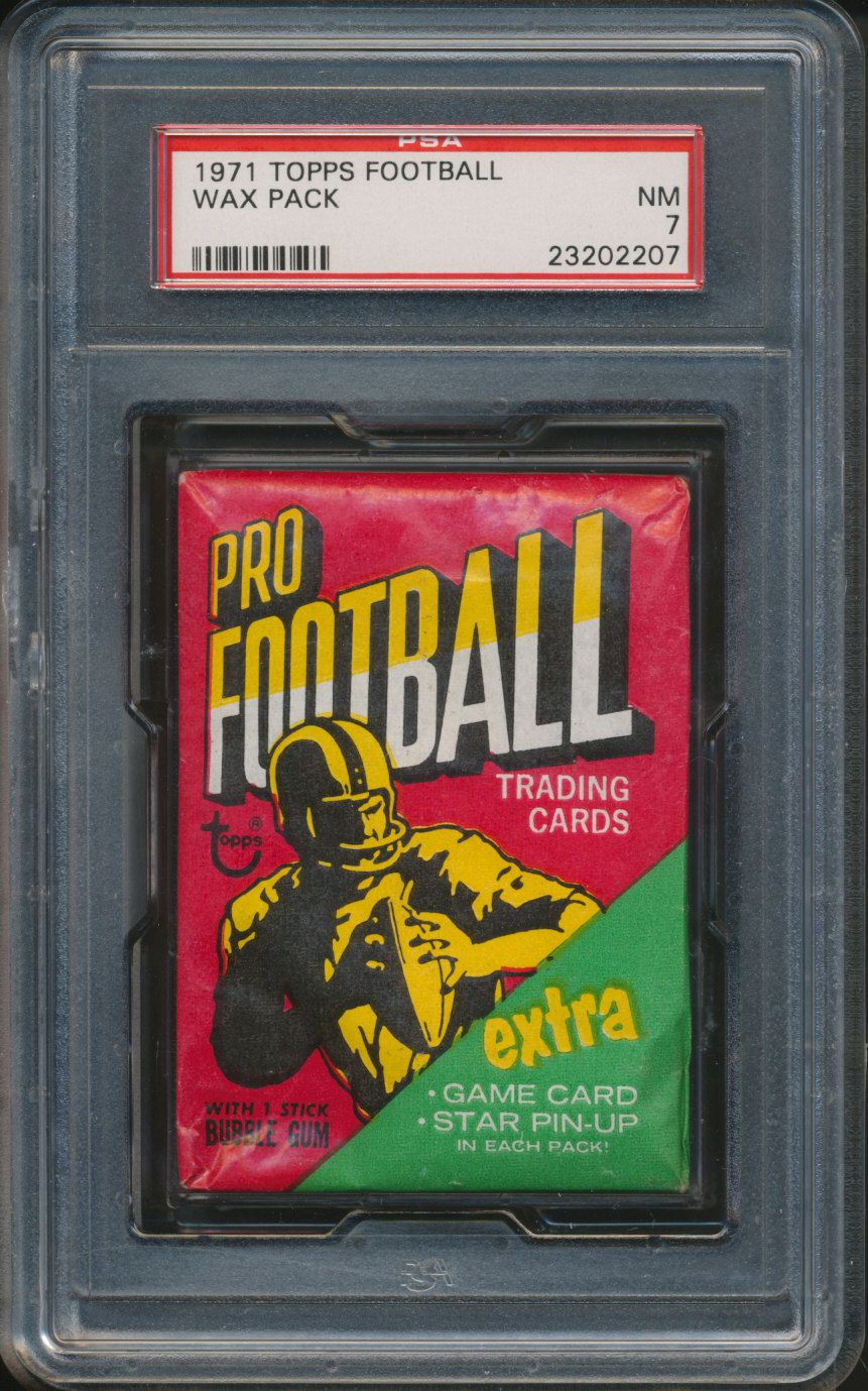 1971 Topps Football Unopened Wax Pack PSA 7