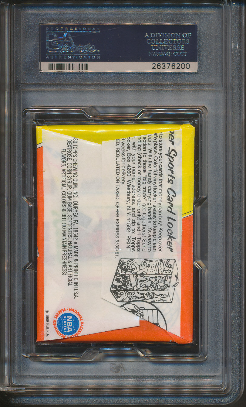 1980/81 Topps Basketball Unopened Wax Pack PSA 6 Bird Magic