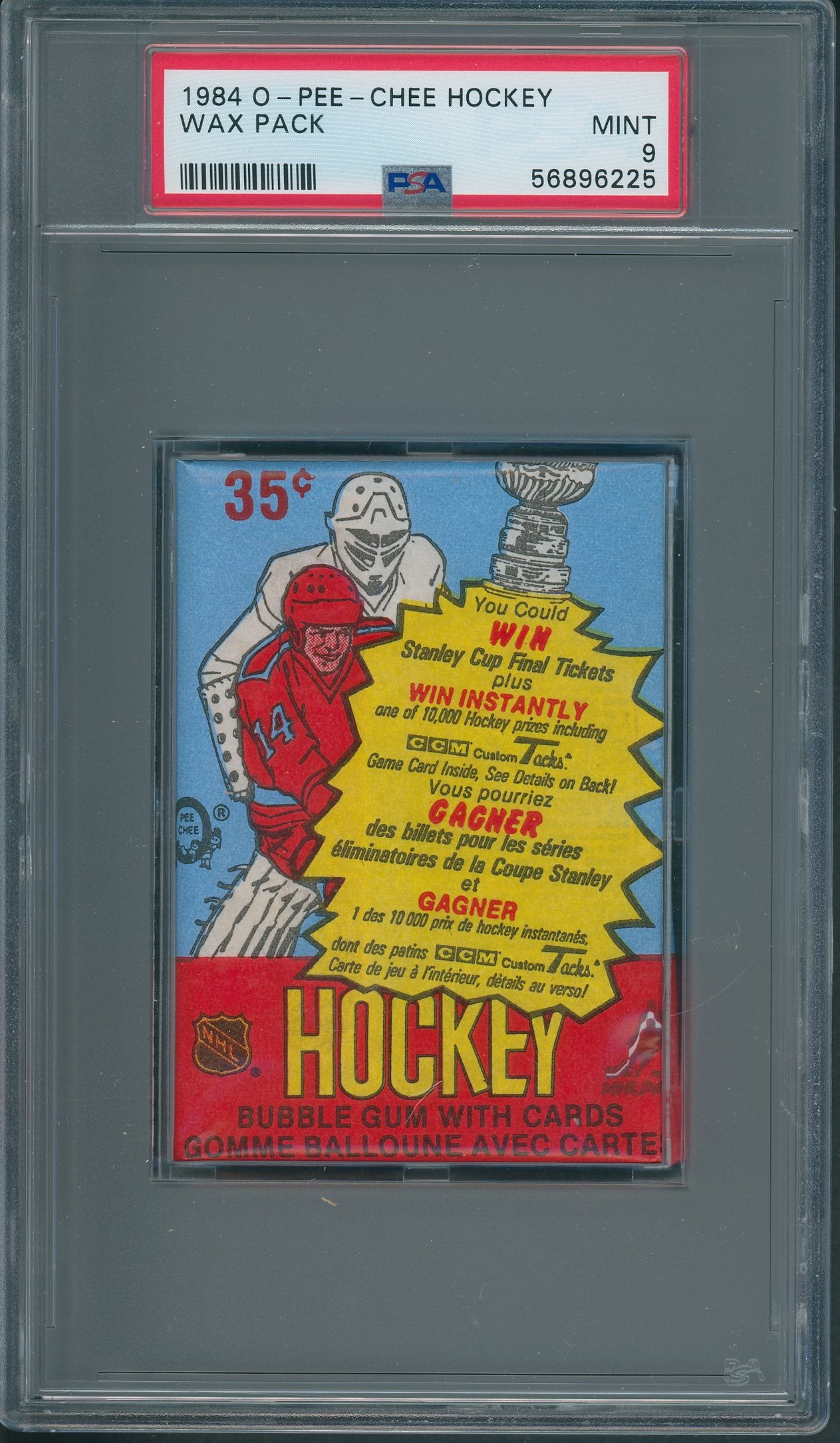 1984 1984/85 OPC O-Pee-Chee Hockey Unopened Wax Pack PSA 9