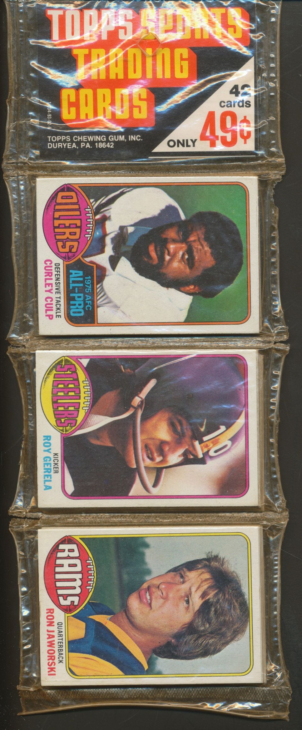 1976 Topps Football Unopened Rack Pack (BBCE)
