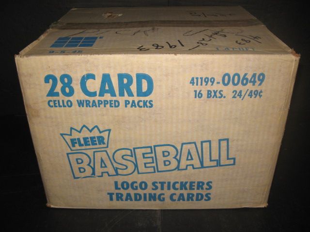 1983 Fleer Baseball Cello Case (16 Box) (Sealed)