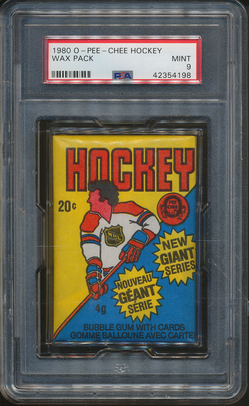 1980 1980/81 OPC O-Pee-Chee Hockey Unopened Wax Pack PSA 9
