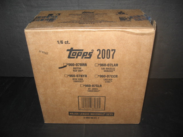 2007 Topps Baseball Factory Set Case (Red Sox) (6 Sets)