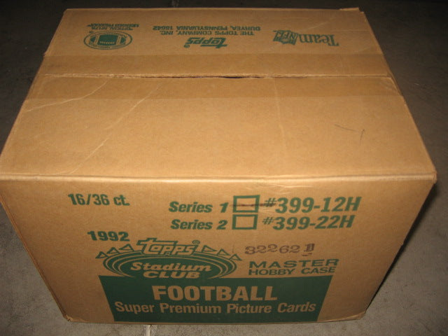 1992 Topps Stadium Club Football Series 1 Case (Hobby)(16 Box)