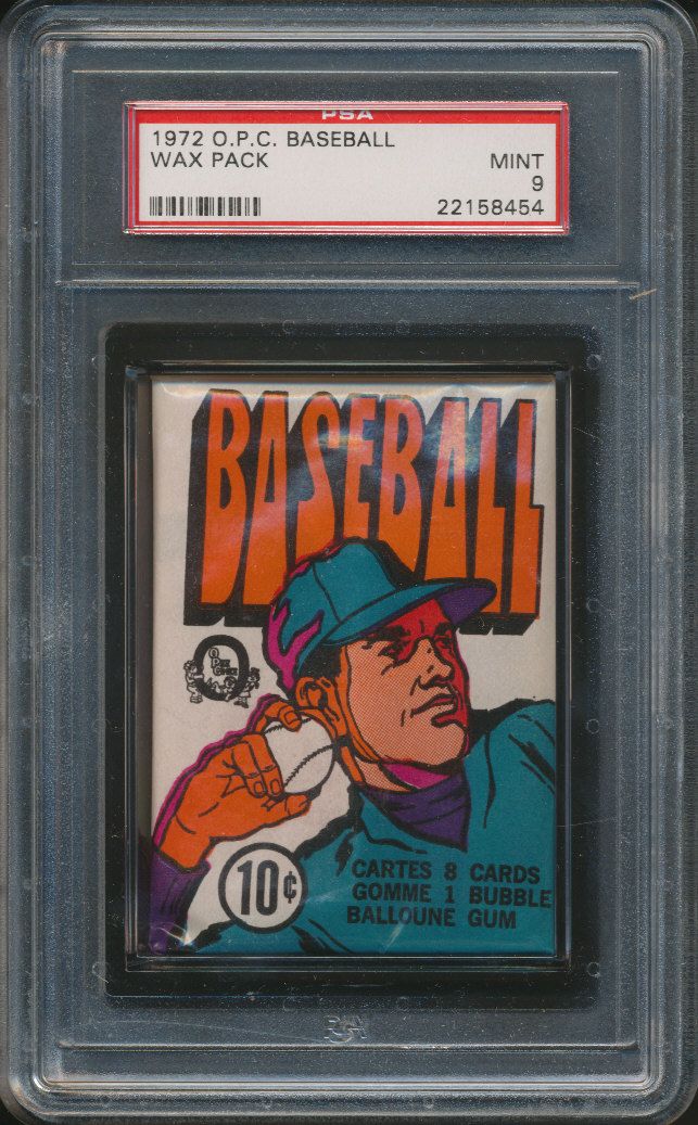 1972 OPC O-Pee-Chee Football Unopened Wax Pack PSA 8