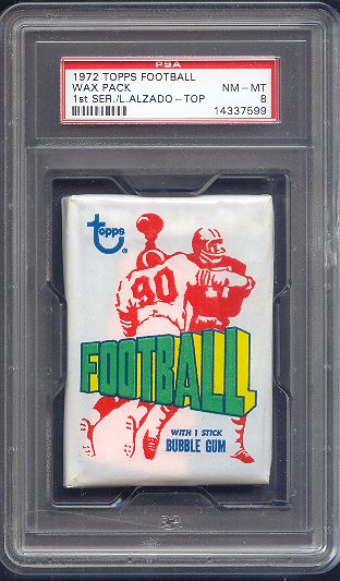 1972 Topps Football Unopened Series 1 Wax Pack PSA 8
