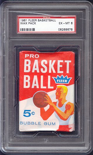 1961/62 Fleer Basketball Unopened Wax Pack PSA 6