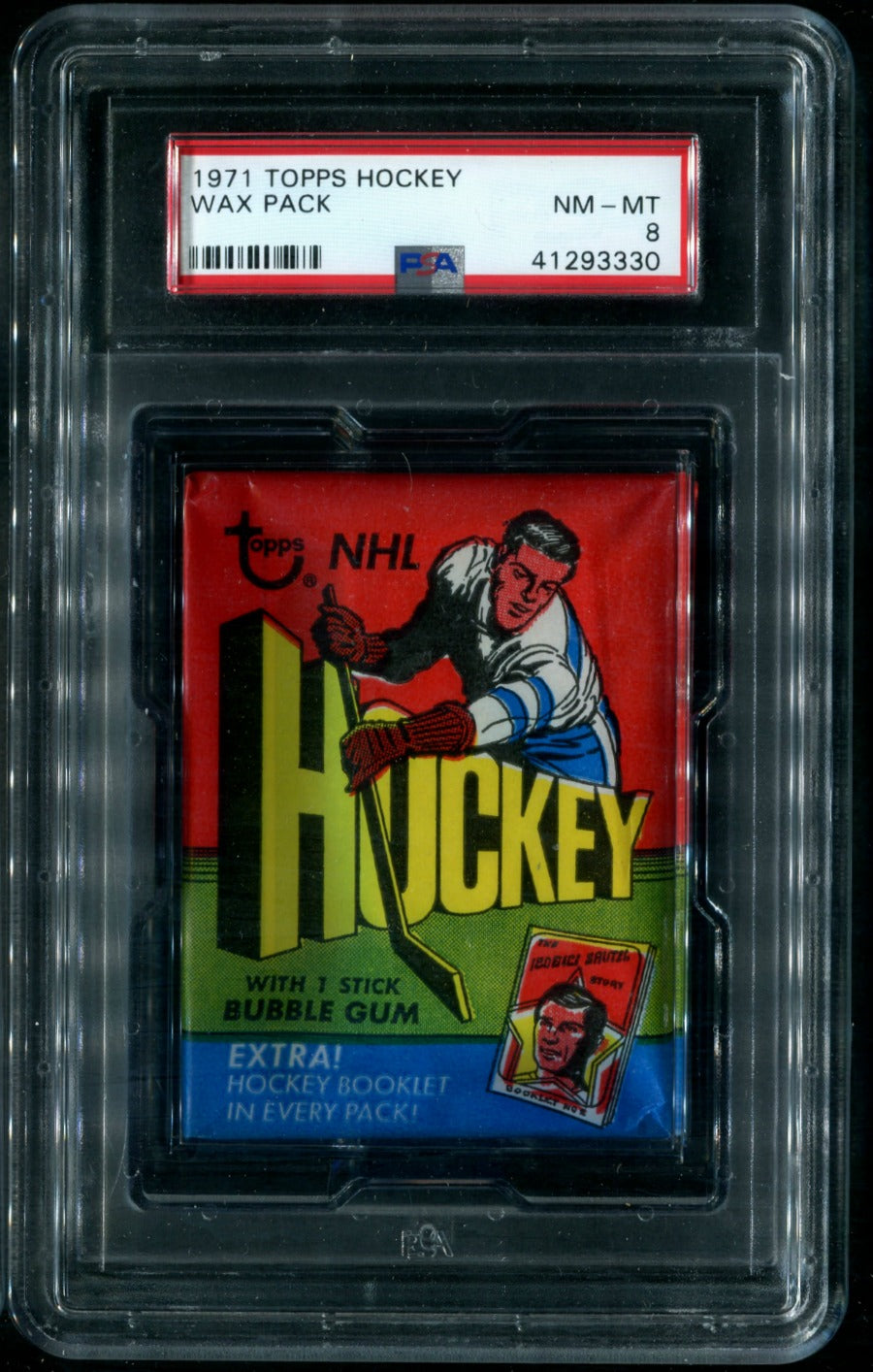 1971/72 Topps Hockey Unopened Wax Pack PSA 8