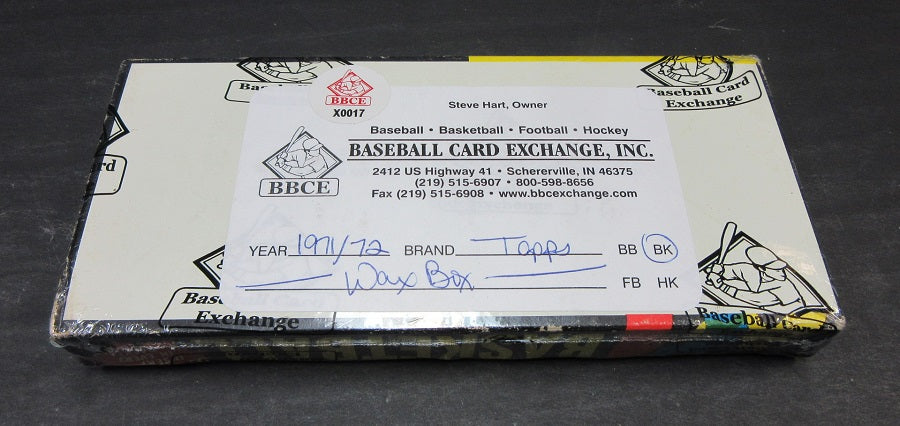 1971/72 Topps Basketball Unopened Wax Box (BBCE)