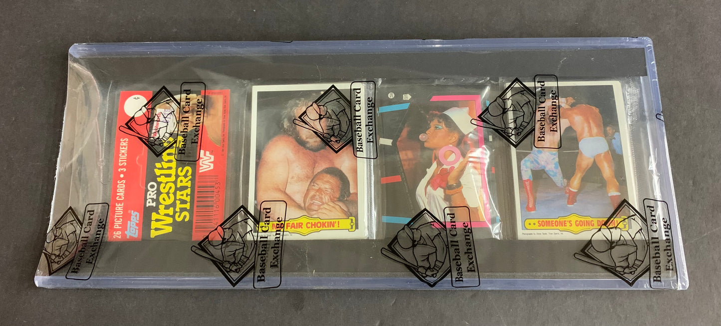 1985 Topps WWF Pro Wrestling Stars Unopened Rack Pack (BBCE)