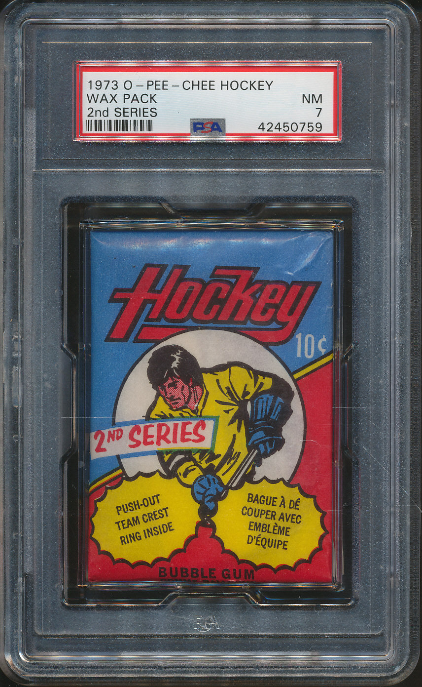 1973/74 OPC O-Pee-Chee Hockey Unopened Ser 2 Wax Pack PSA 9