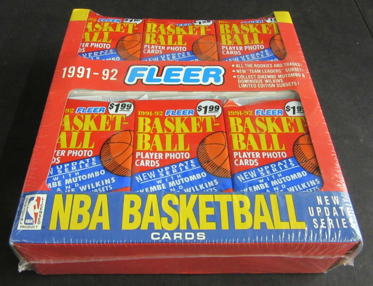 1991/92 Fleer Basketball Series 2 Update Jumbo Box