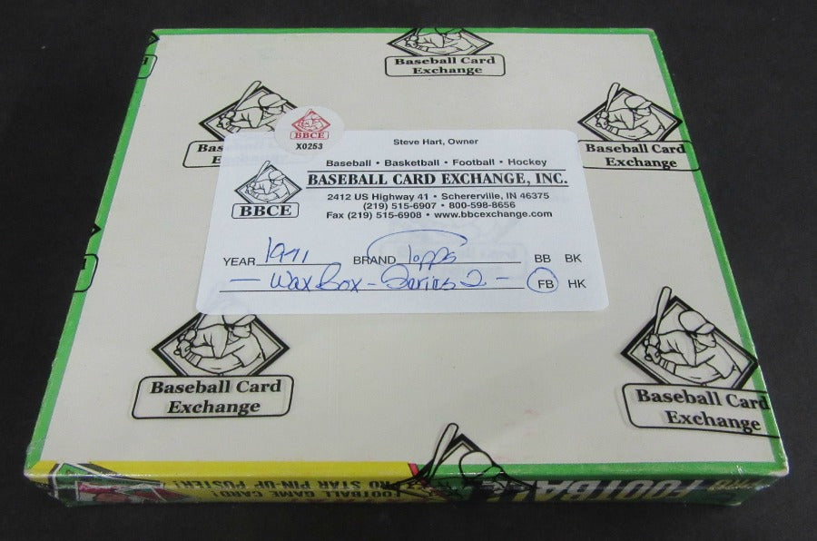 1971 Topps Football Unopened Series 2 Wax Box (BBCE)