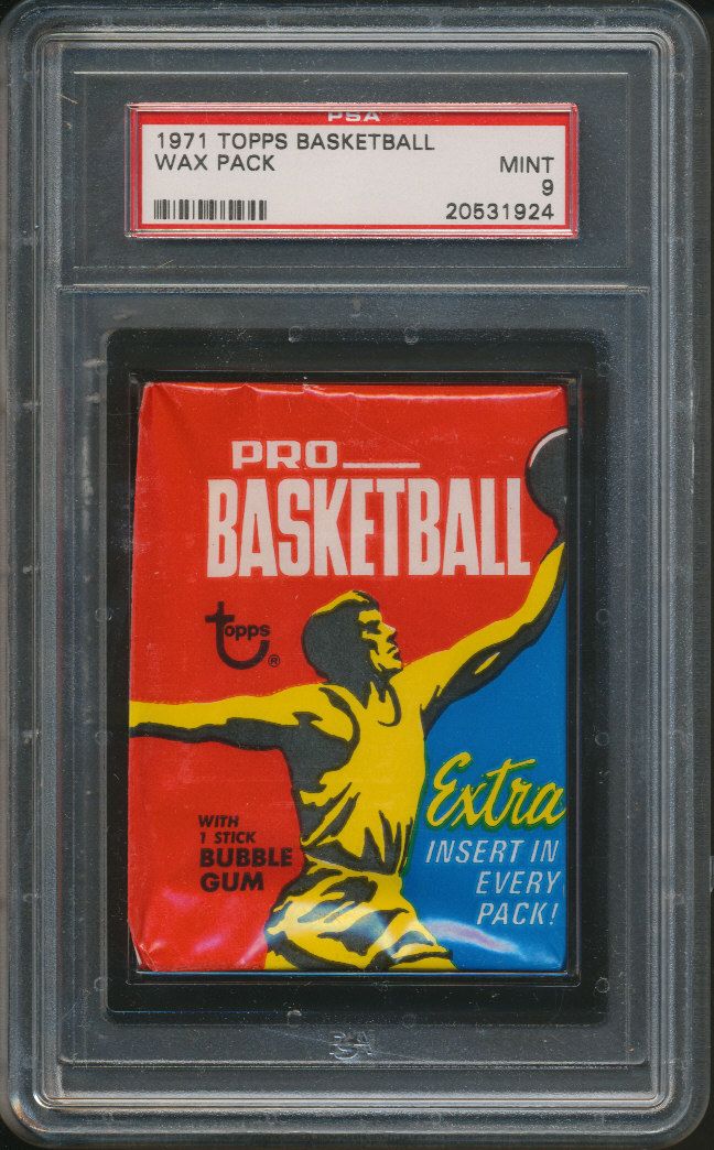 1971/72 Topps Basketball Unopened Wax Pack PSA 9