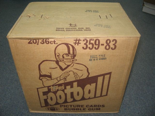 1983 Topps Football Unopened Wax Case (20 Box) (Sealed)