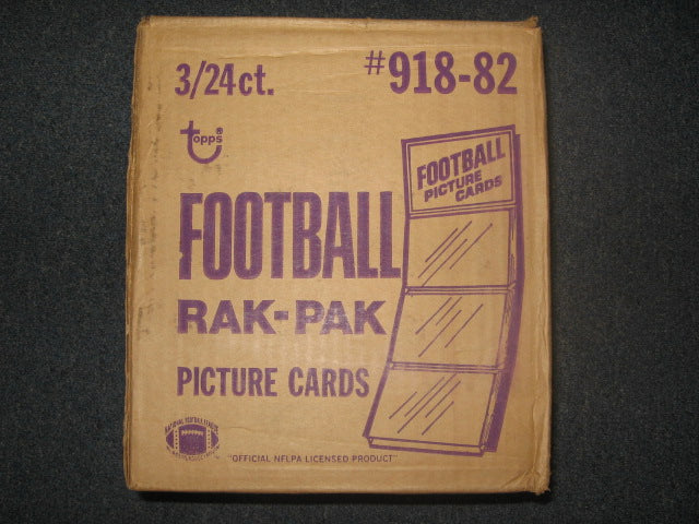 1982 Topps Football Rack Pack Case (3 Box) (Sealed)