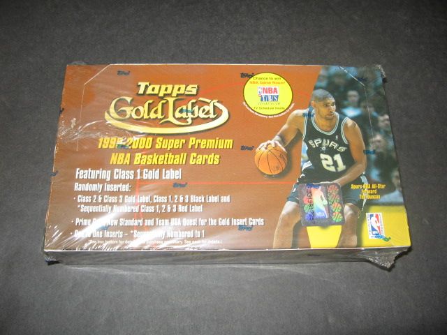 1999/00 Topps Gold Label Basketball Box (Retail)