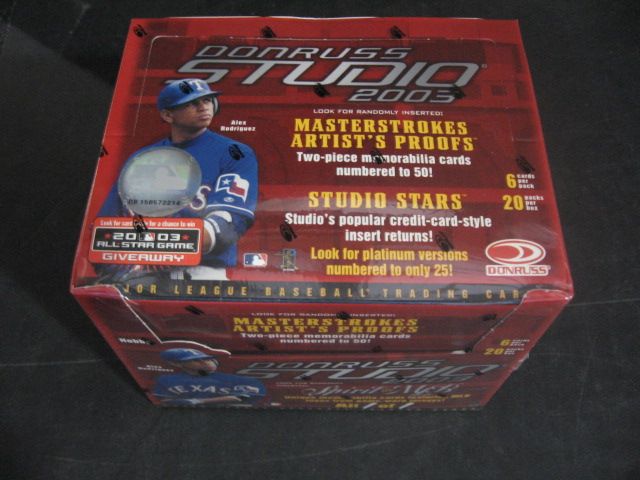 2003 Donruss Studio Baseball Box (Hobby)