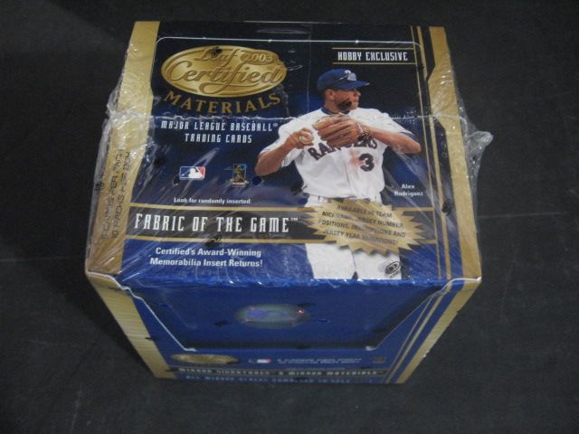 2003 Leaf Certified Materials Baseball Box (Hobby)