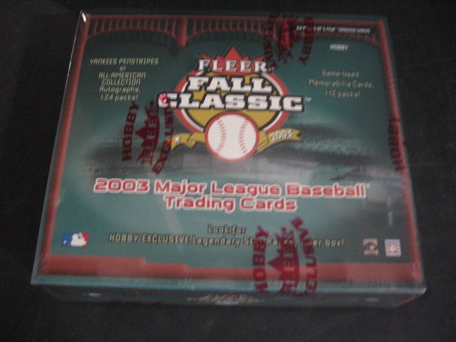 2003 Fleer Fall Classic Baseball Box (Hobby)