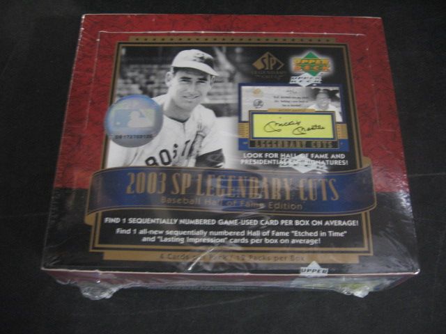 2003 Upper Deck SP Legendary Cuts Baseball Box (Hobby)