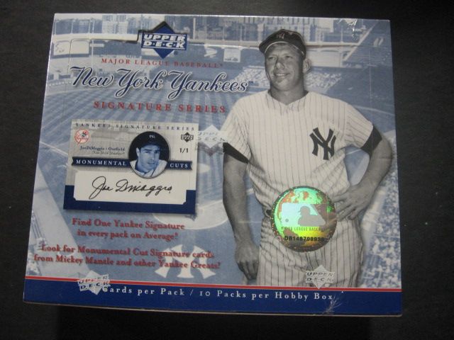 2003 Upper Deck NY Yankees Signature Series Baseball Box (Hobby)