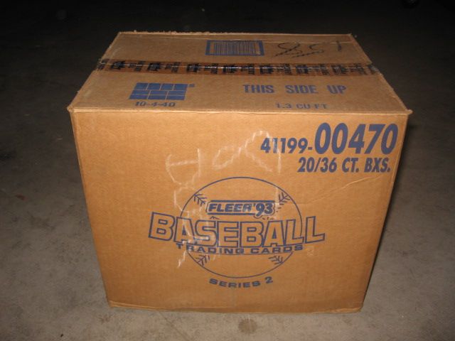 1993 Fleer Baseball Series 2 Case (20 Box)
