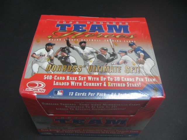 2003 Donruss Team Leaders Baseball Box