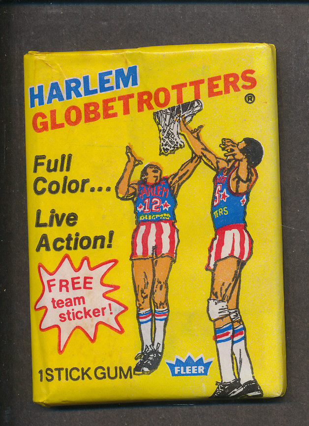 1971 Fleer Harlem Globetrotters Basketball Unopened Wax Pack