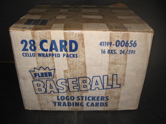 1986 Fleer Baseball Cello Case (16 Box) (Sealed)