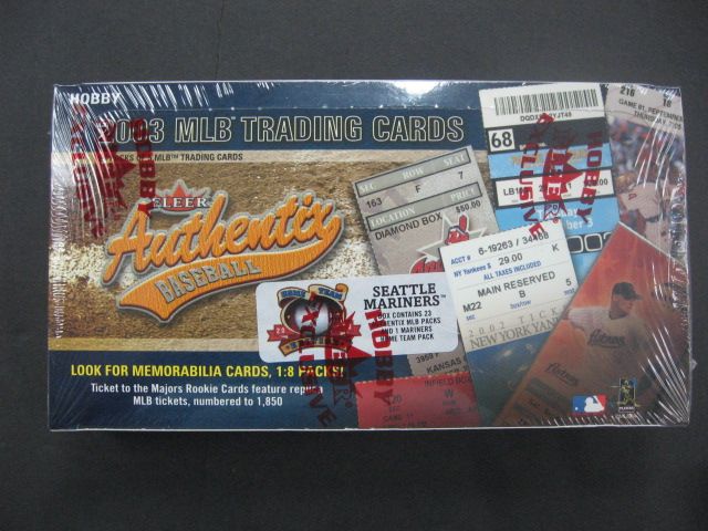 2003 Fleer Authentix Mariners Baseball Box (Hobby)