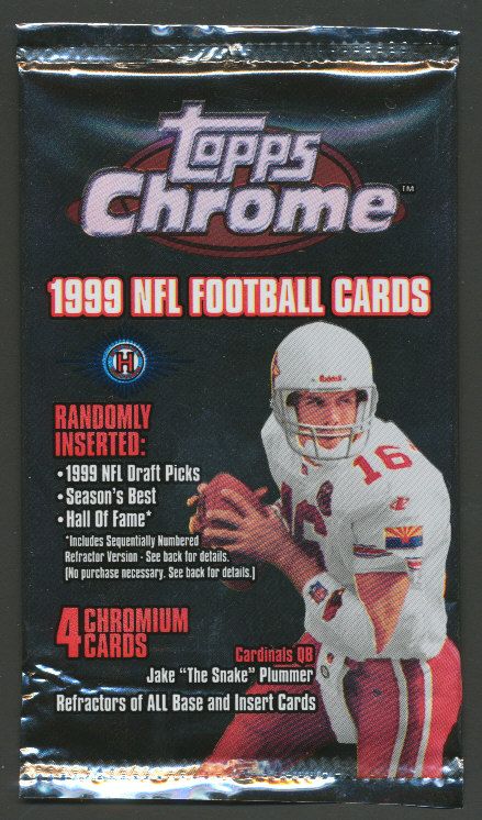 1999 Topps Chrome Football Unopened Pack (Hobby)