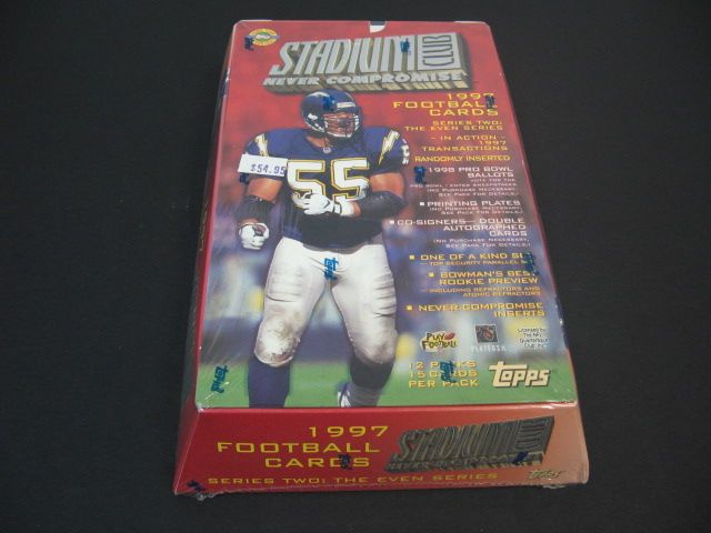 1997 Topps Stadium Club Football Series 2 Jumbo Box (Even) (HTA) (12/15)