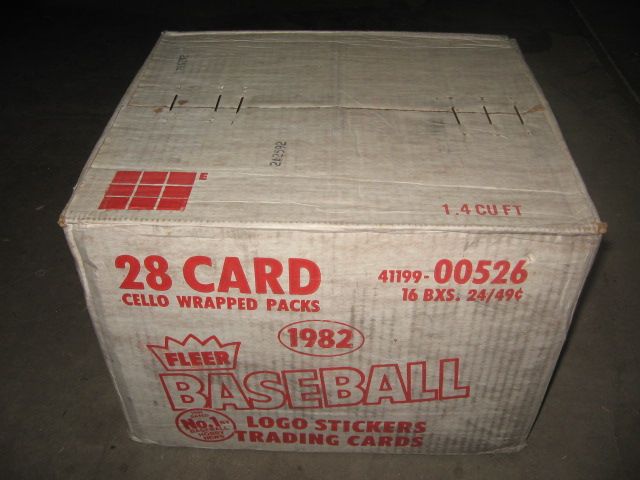 1982 Fleer Baseball Cello Case (16 Box) (Sealed)